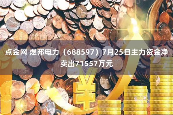 点金网 煜邦电力（688597）7月25日主力资金净卖出71557万元